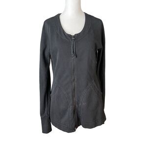 Prairie Underground Small Jacket Full Zip Organic Cotton Sweatshirt Black